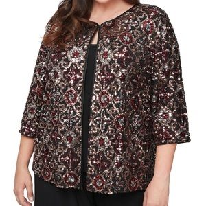 Alex Evenings Elegant Mock Twinset Size XL